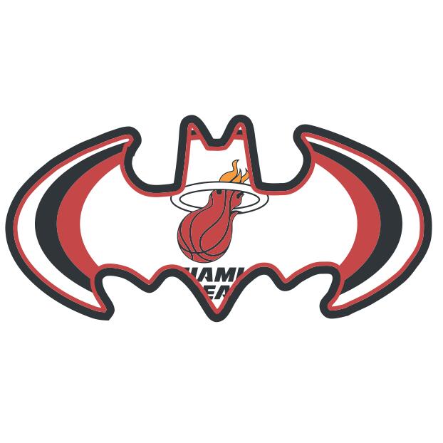 Miami Heat Batman Logo DIY iron on transfer (heat transfer) Miami Heat Batman Logo DIY iron on transfer (heat transfer)